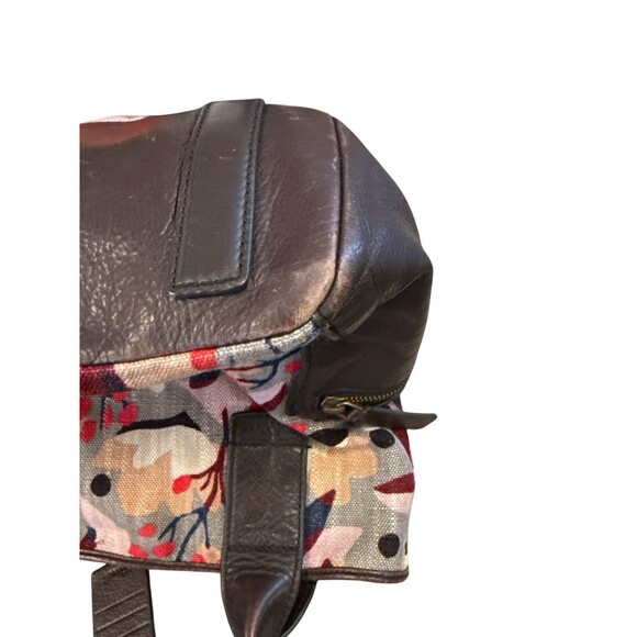 Cherry Blossom Emerson Canvas and Leather Fossil Hobo Handbag No Strap - Picture 8 of 8